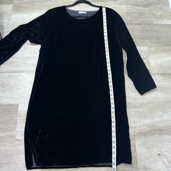 Free People X CP Shades Black Velvet Bridget Long Sleeve Mini Dress Size Small - Picture 9 of 9